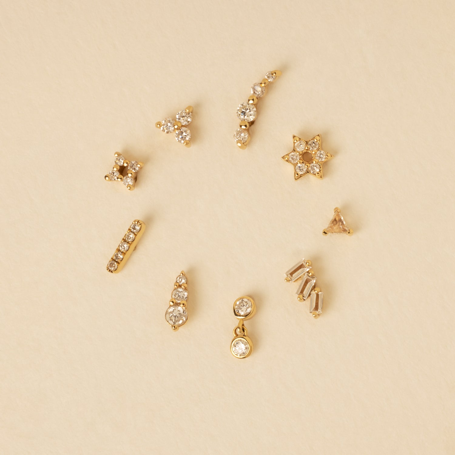 JEN diamond stud earrings | 5 Octobre Jewelry — Calame Palma